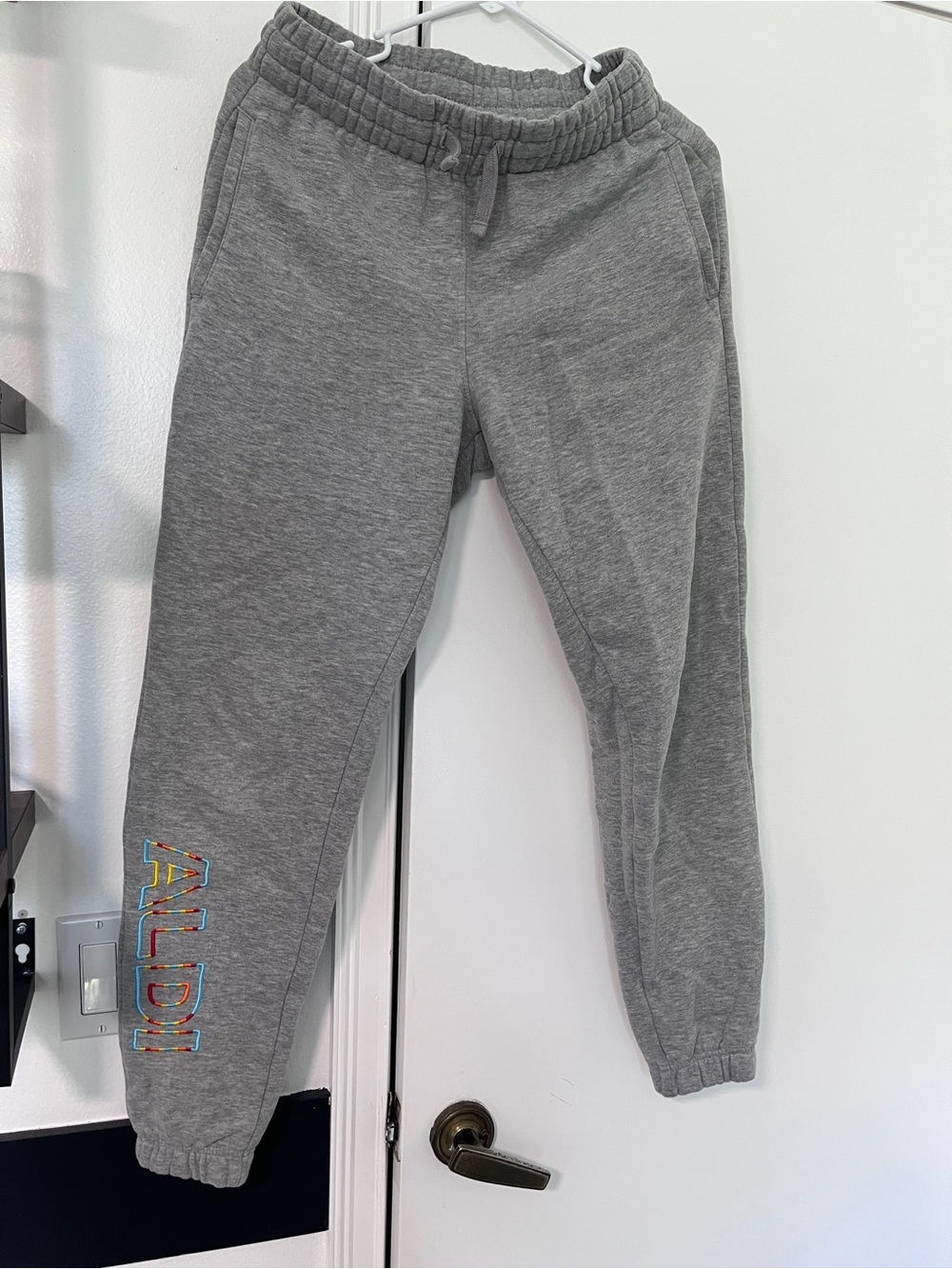 ALDI Embroidered Logo Gray Sweatpants